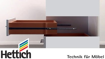 Features + dimensions of ball-bearing part ext. runners, 27mm groove: Do-It-Yourself with Hettich