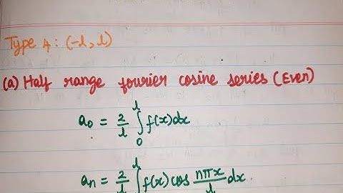 Fourier series (-l, l) | Engineering Mathematics 3 | Half range fourier series | TPDE | M3 | English