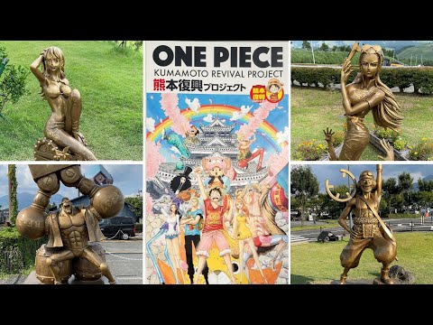 ONE PIECE Bronze Statue Tour 🇯🇵｜Kumamoto Reconstruction Project (Day 1)