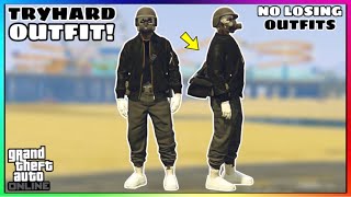 Easy Black Joggers Invisible Torso Glitch Tryhard Modded Outfit (No Transfer) (GTA Online)