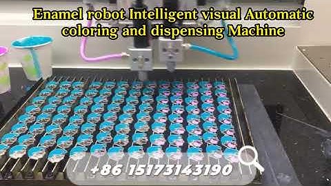 Enamel robot Intelligent visual Automatic coloring and dispensing Machine #enamel #badges #coin