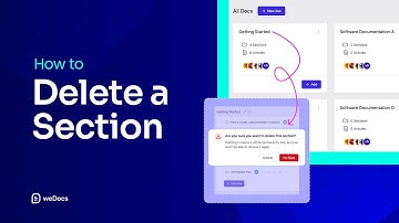 How to Delete a Section in weDocs