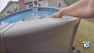 Police officer rescues autistic child from pool