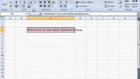 2  MS Excel 2007 Urdu Video Class 2  BY ALI RAZA 016 8155736