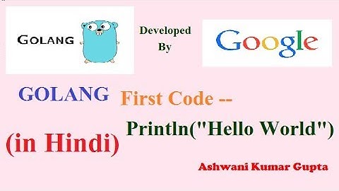 How To Print Hello World in Go in Hindi | Urdu
