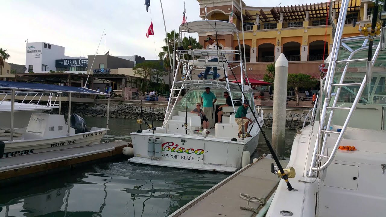 Docking a Cabo Yacht "Cisco" Picante Sport Fishing