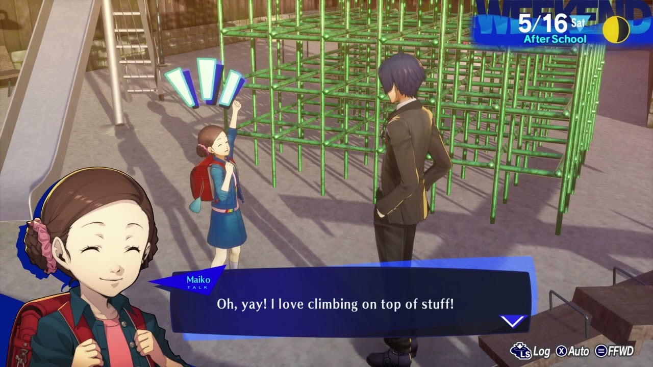 Persona 3 Reload - 5/16 Spend Time with Maiko at Shrine | Play on Jungle Gym Choice | Gameplay