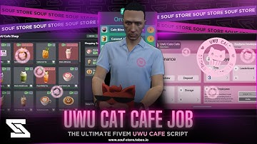 FiveM | UwU Cat Cafe Job | Advanced Restaurant | (QBCore / ESX/ Qbox)