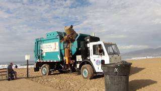 Santa Monica's Pendpac Garbage Truck on the Beach