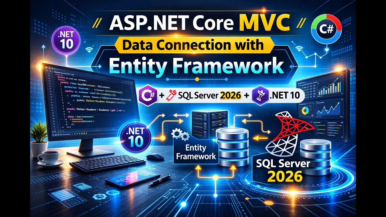 ASP.NET Core MVC Data Connection using Entity Framework | C# + SQL ...