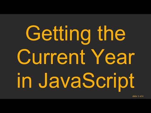 Getting the Current Year in JavaScript