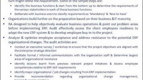 ERP Readiness Audit Importance in ERP Project Success
