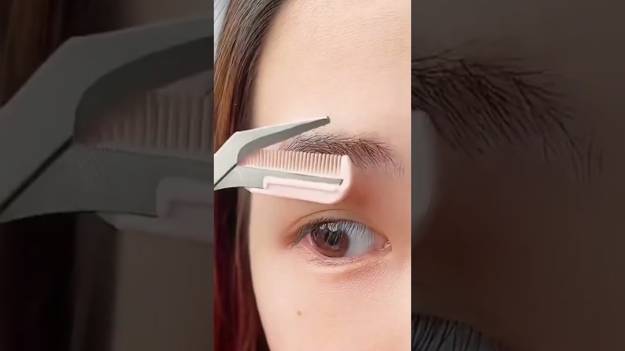 Eyebrow Trimmer Scissors With Comb Lady Woman Men Hair Removal Cutting