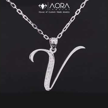 Liontin Inisial V AORA Jewelry 5P174