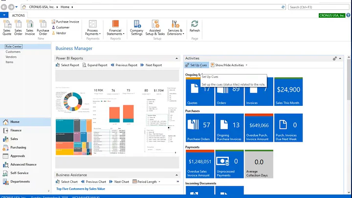 Setting Up Cues | Dynamics NAV | Western Computer