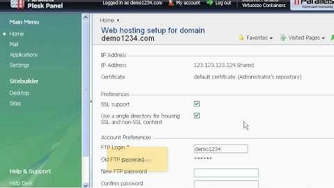 micfo | how to change your FrontPage password in Plesk