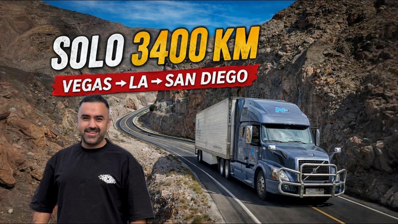 Solo Trucking 3400 km to California 🇺🇸 | Vegas - LA - San Diego | 833
