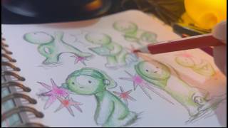 ASMR Silent Sketching (No Talking, Drawing Sounds)