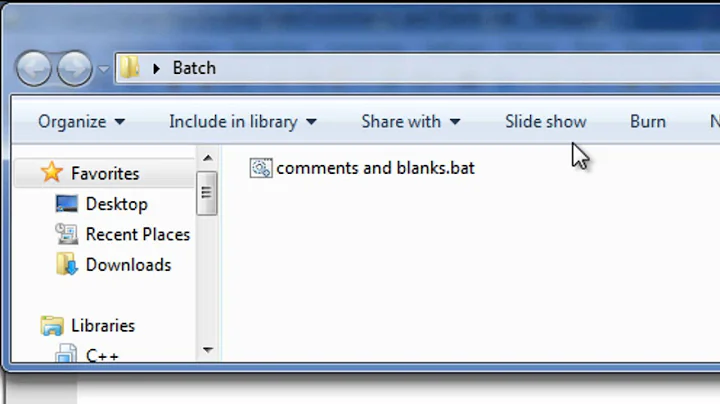 Batch Scripting - 13 - Blank Lines and Comments/Remarks