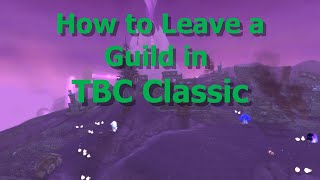 How to Leave a Guild in WoW Classic