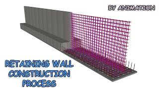 Retaining Wall Construction process by Animation