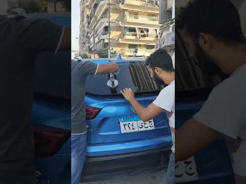 تركيب زجاج خلفي ملون سلك حراري مواصفات أصلي نيسان قشقاي 2018