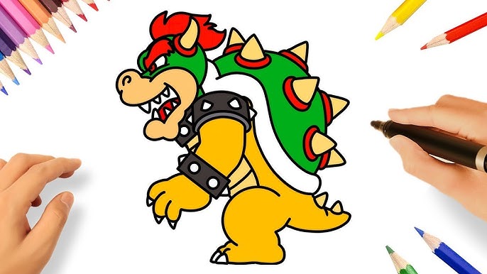 Como DESENHAR o BOWSER JR - Como DIBUJAR a BOWSER JR - Super Mario Bros 