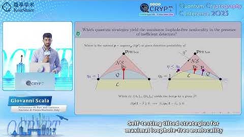 [QCrypt2025] Giovanni Scala: Self-testing tilted strategies for maximal loophole-free nonlocality