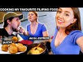 Cooking FILIPINO FOOD Bicol Express & Buchi Rice Cakes For British Boyfriend! (Best One Yet)