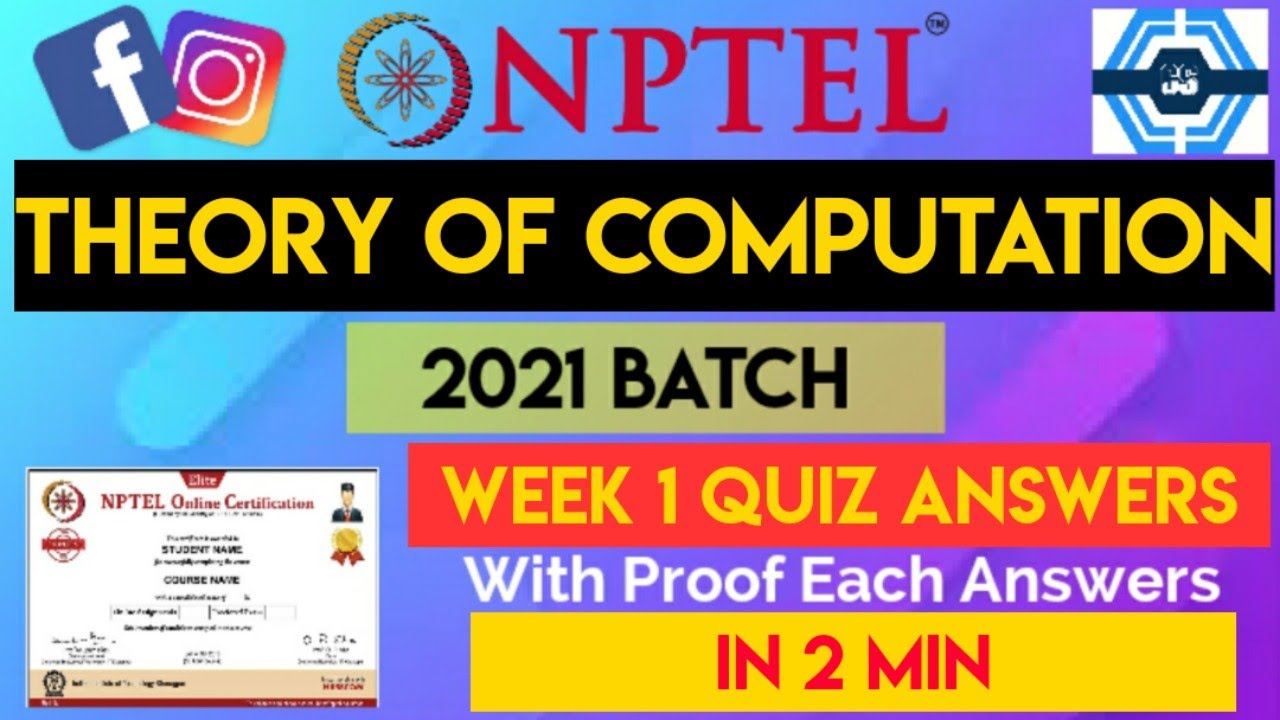 theory of computation nptel assignment answers