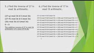 Additive Inverse in Modular Arithmetic