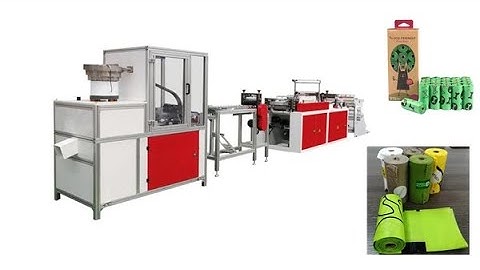 pet dog poop garbage bag making machine on roll with core with label