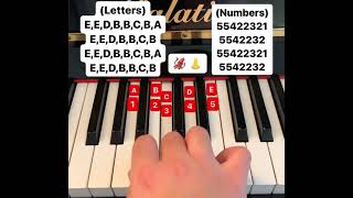 Squidward Nose Piano Tutorial Letters And Numbers