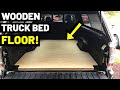 How To BUILD A WOODEN TRUCK BED FLOOR--For $75 Or Less! (Truck Bed Camping / Work Truck Bed Liner)