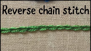 Reverse Chain stitch | Hand Embroidery for beginners | Basic embroidery stitches | vb arts