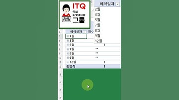 ITQ엑셀 피벗테이블 그룹 - 월 나타내기