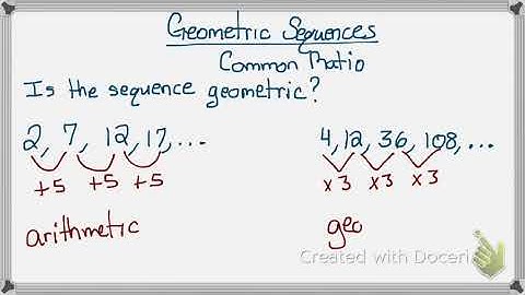 Geometric Sequences Common Ratio