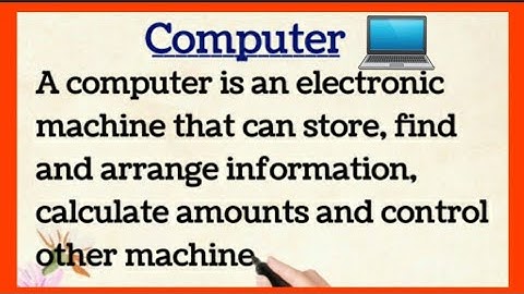 Computer 10 lines essay in English by Smile please world
