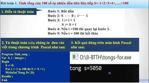 Tin học 8 - Bài 7 - Câu lệnh lặp (tiếp theo)
