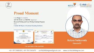 Research Writing and Case Development Training Program (AICTE & MEPSC Approved Training Program)