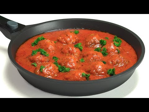 Видео рецепт Тефтели в томатном соусе на сковороде