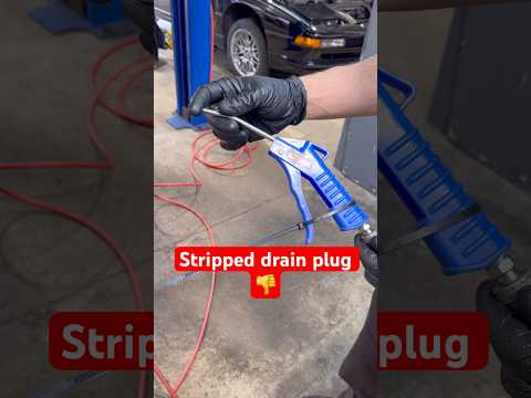 How we fix a stripped drain plug without changing the oil pan #BMW #X5 #mechanic #diy #fyp