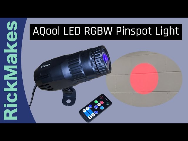 Pinspot Light, Czgor Light for Disco Ball 15W RGBW 4 in 1 Mirror Ball Light  with Remote Control Super Bright LED Pin Light Disco Ball Spot Light for