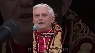 First papal remarks of late Pope Emeritus Benedict XVI