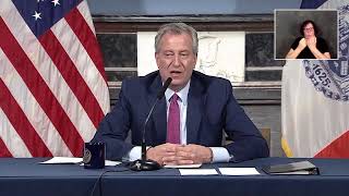 Mayor Bill de Blasio gives an update on New York City's COVID-19 response