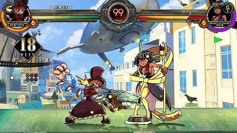 Skullgirls Peacock Basic Combo