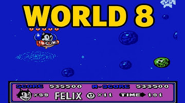 WORLD 8 | Felix the Cat | Walkthrough, Gameplay, No Commentary, NES