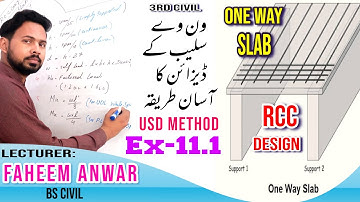 Design of one way slab Example 11.1 Part A