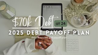 $70,601 in DEBT at 24 | no car, no house 💸 my plan for paying it off in 2025 & debt overview