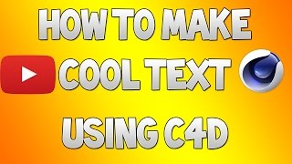 How to make a cool text style in Cinema 4D
